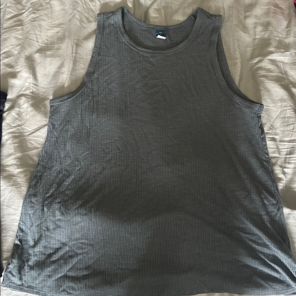 Old Navy Luxe Charcoal Ribbed Top